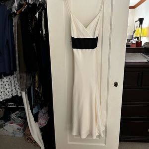 Classic and flattering white with black Ralph Lauren dress